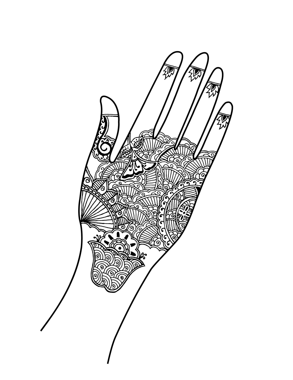 Henna Coloring Pages